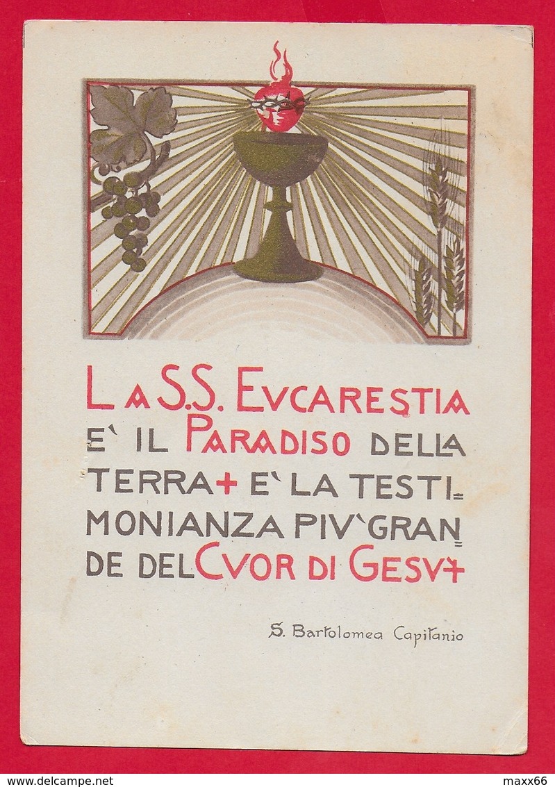 CARTOLINA VG ITALIA - La SS. Eucarestia è Il Paradiso - S. Bartolomea CAPITANIO Suore Di Carità - 10 X 15 - 1975 TASSATA - Santi