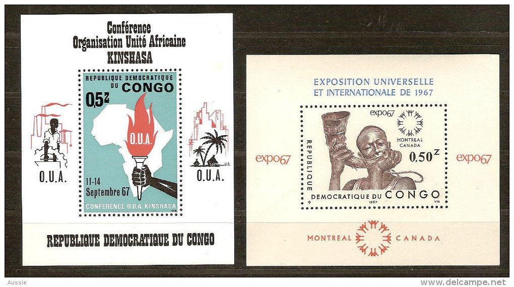 Congo 1967 OBCn° Bloc 21-22 *** MNH Cote 7 Euro - Neufs