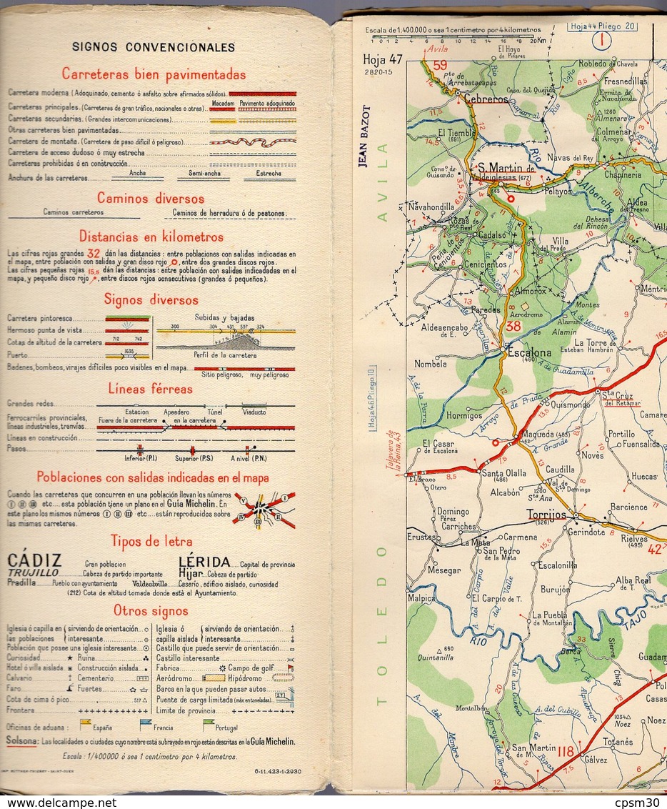 Carte Géographique MICHELIN - N° 047 MADRID - VALENCIA N° 2820-15 - Roadmaps