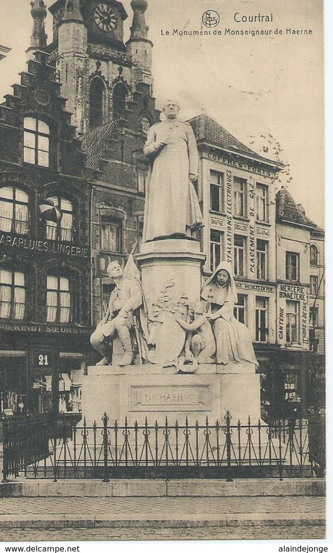 Kortrijk - Courtrai - Le Monument De Monseigneur De Haerne - 1919 - Kortrijk