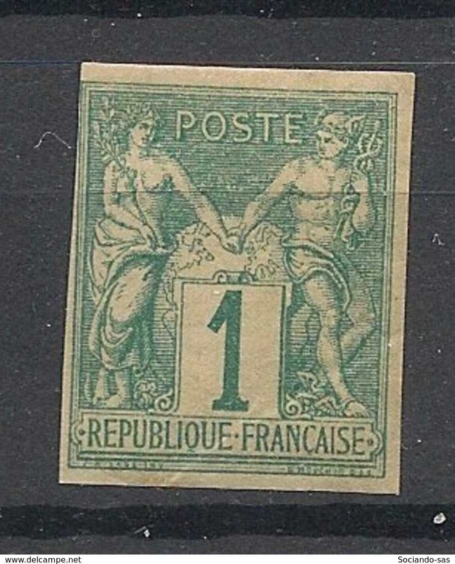 Colonies Générales - 1877 - N°Yv. 24 - Sage 1c Vert - Neuf * / MH - Sage