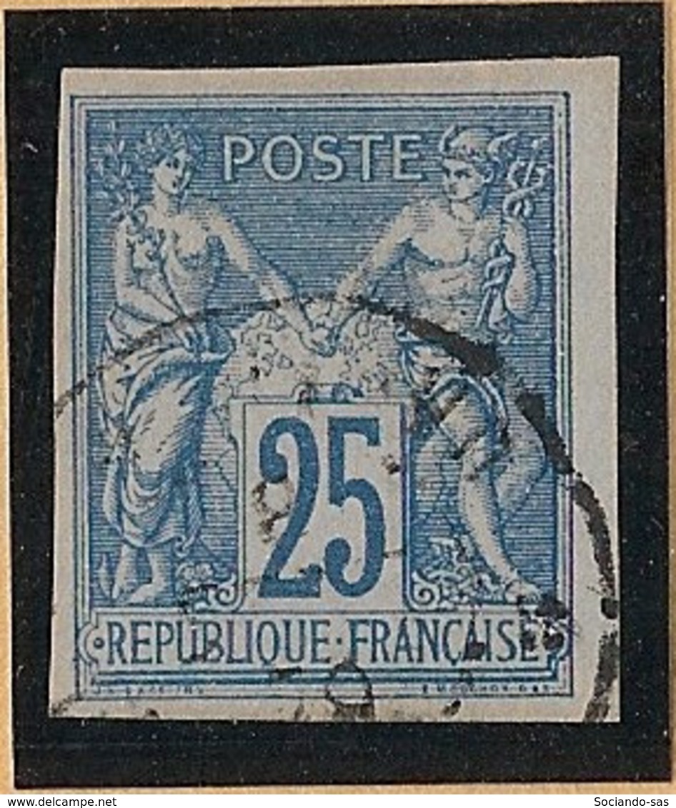 Colonies Générales - 1877-79 - N°Yv. 35 - Sage 25c Bleu - Signé Brun - TTB - Oblitéré / Used - Sage