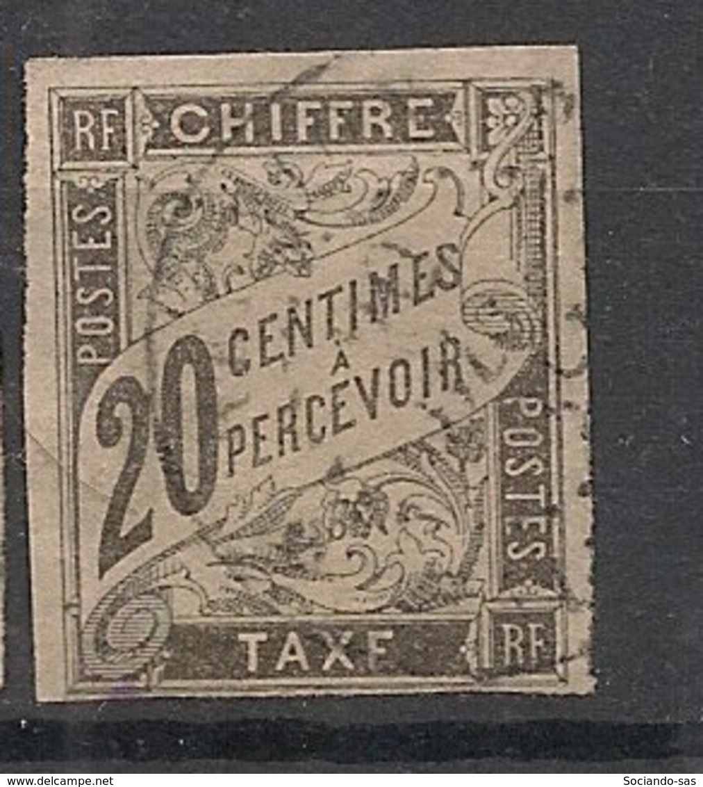 Colonies Générales - 1884 - Taxe TT N°Yv. 8 - 20c Noir - Oblitéré / Used - Portomarken