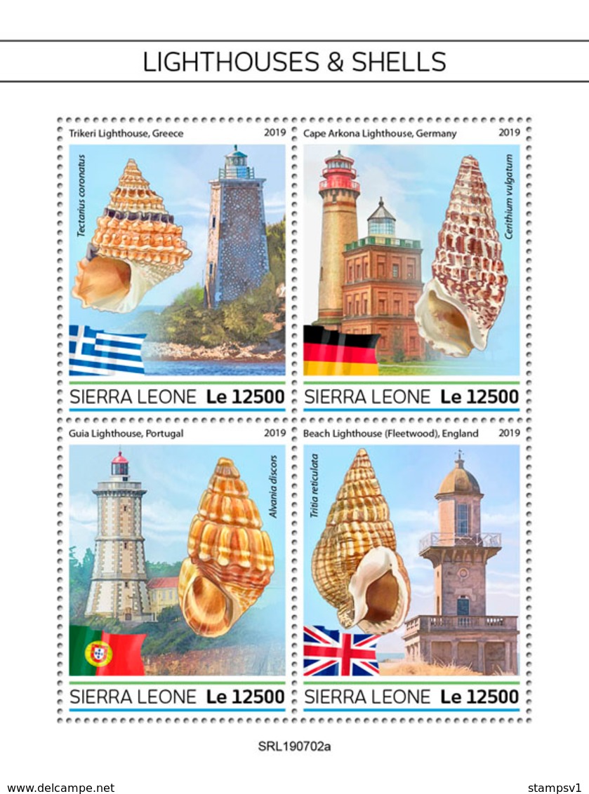 Sierra Leone. 2019 Lighthouses And Shells. (0702a)  OFFICIAL ISSUE - Faros