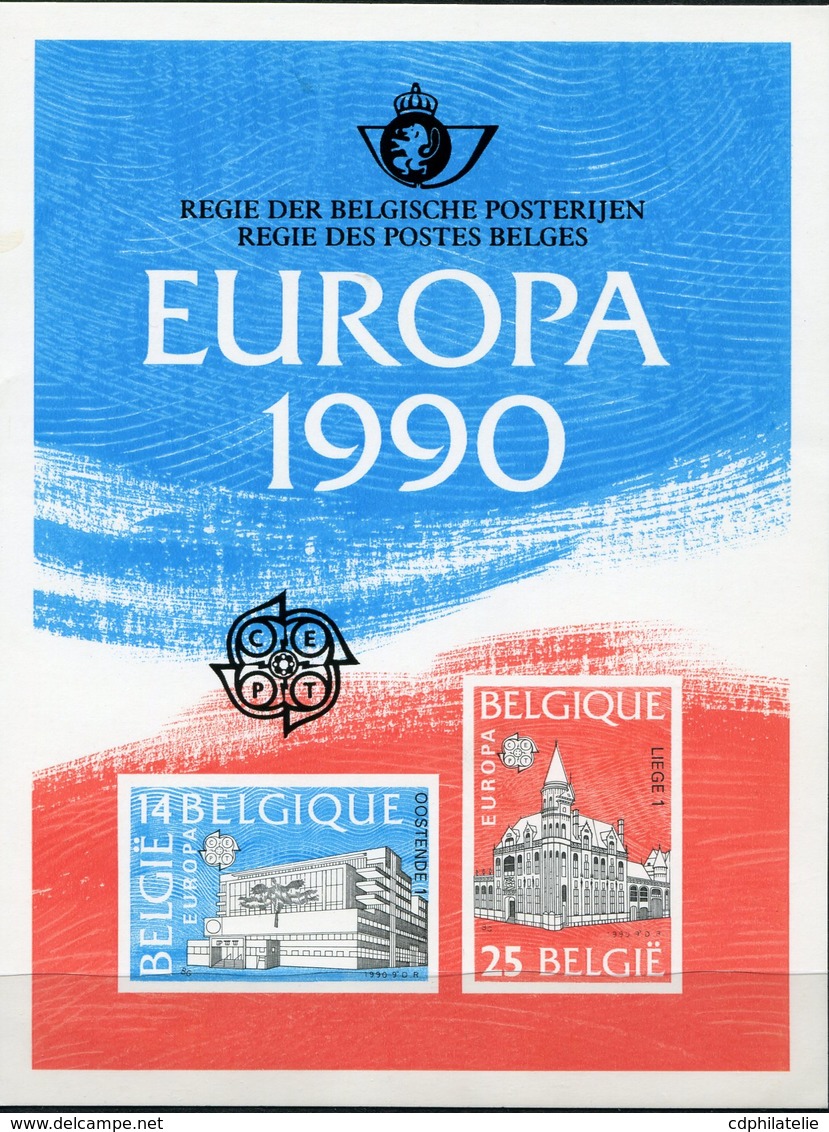 BELGIQUE FEUILLET DE LUXE LX79 EUROPA 1990 BUREAUX DE POSTE   (numéro COB) - Deluxe Sheetlets [LX]