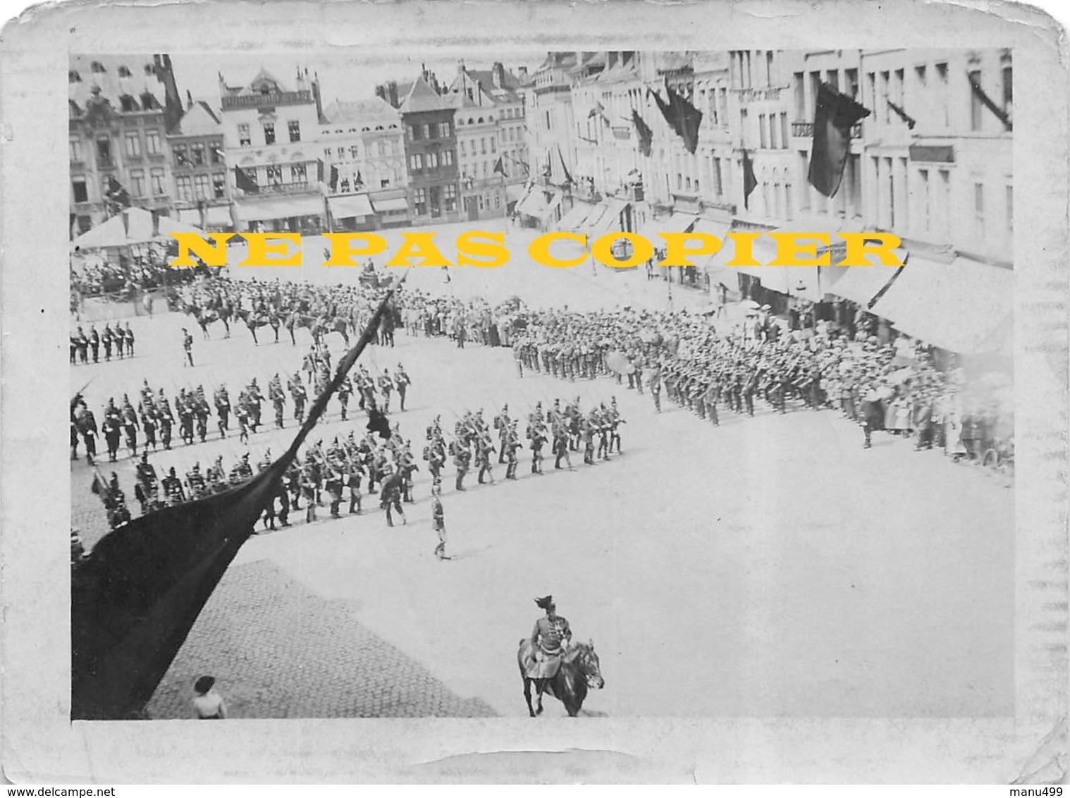 Document Unique Et Rarissime  Tournai 1914 3e Chasseurs (chakos) - Défilé Avant Déclaration De Guerre !!! - 1914-18