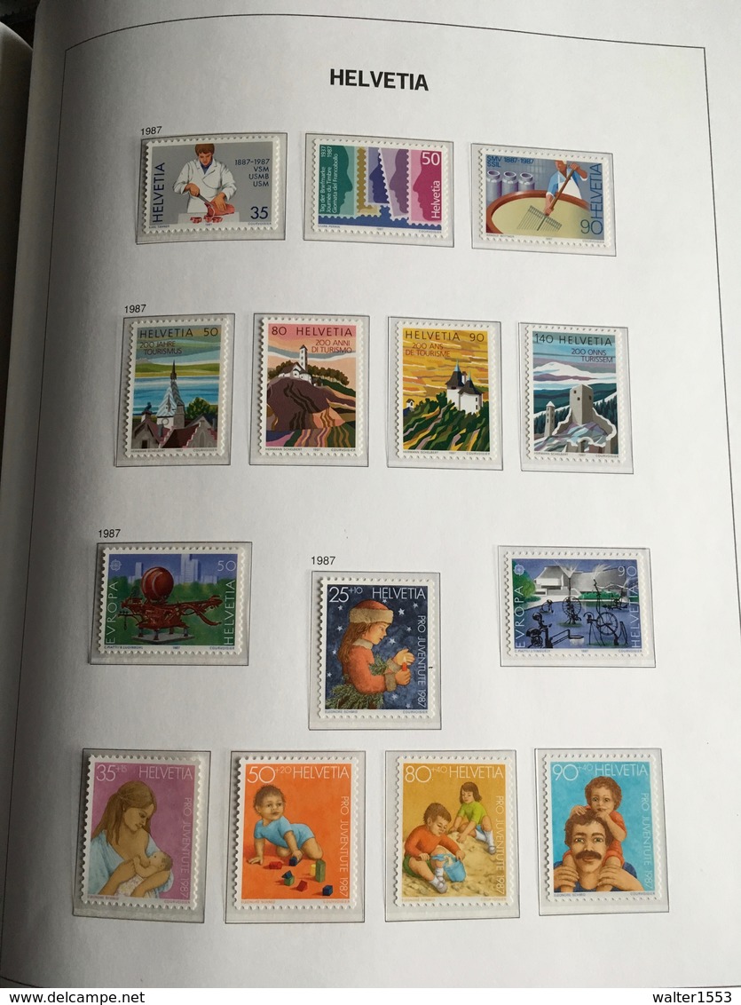 SVIZZERA SWITZERLAND SUISSE SCHWEIZ HELVETIA 1987 1988 1989 ** MNH - Ongebruikt