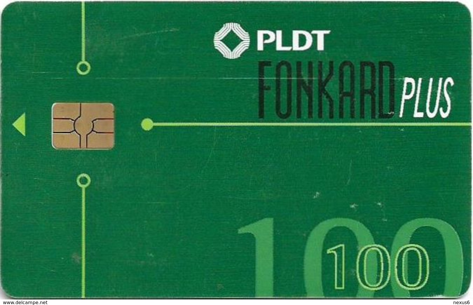 Philippines - PLDT (Chip) - Green Generic - Exp.30.09.2002, Chip Gem Red, Cn. GTD, 100₱, Used - Philippinen