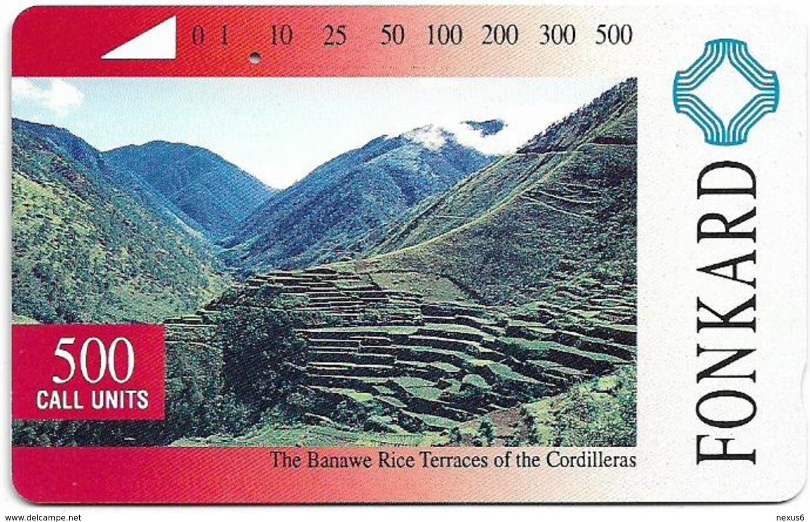 Philippines - PLDT (Tamura) - The Banawe Rices Terraces - 500Units, 1993, Used - Philippinen