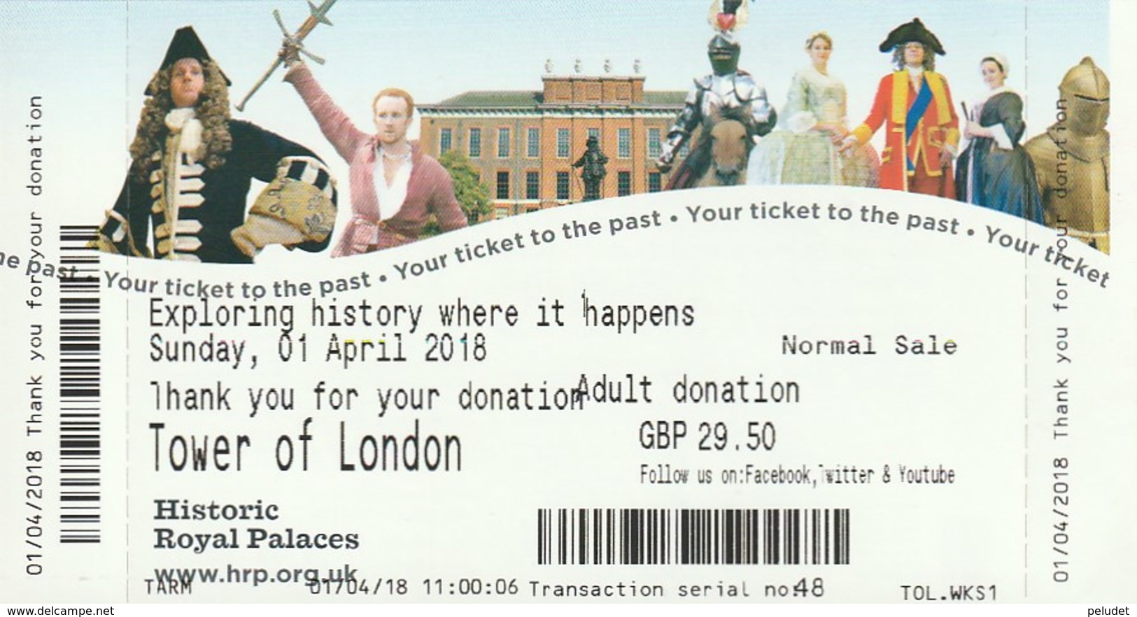 TICKET - TOWER OF LONDON - 2018 - Tickets - Entradas