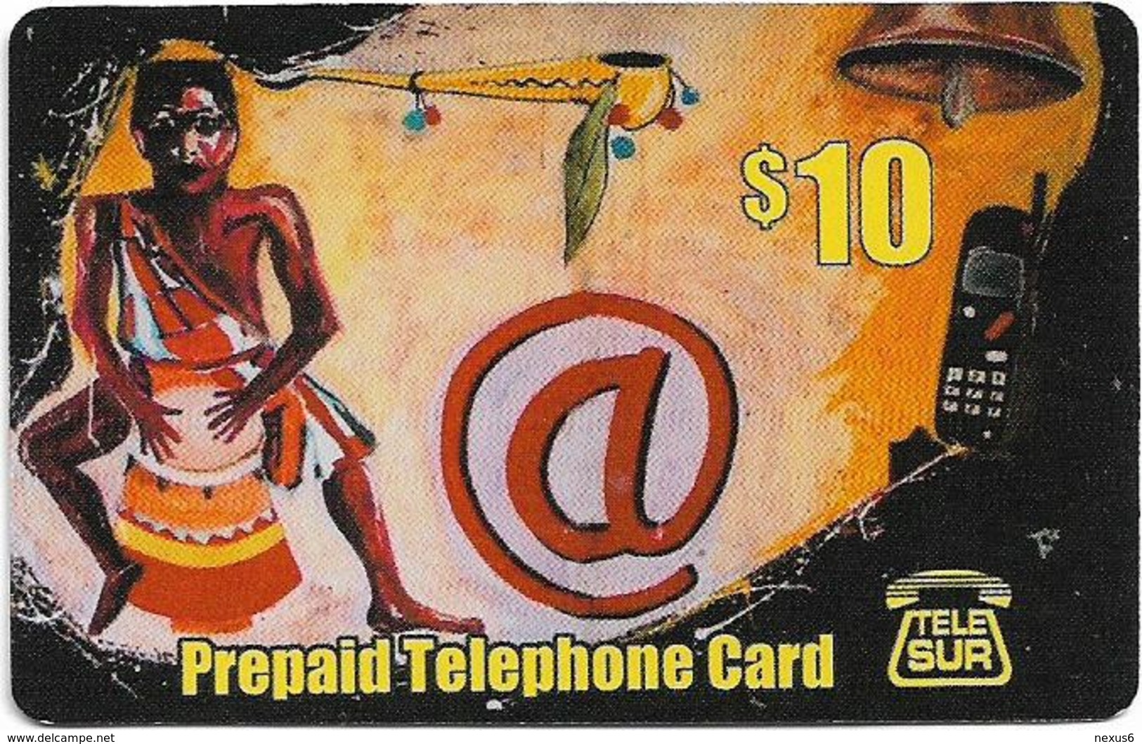 Suriname - Telesur - Drummer, Prepaid 10$, Used - Surinam