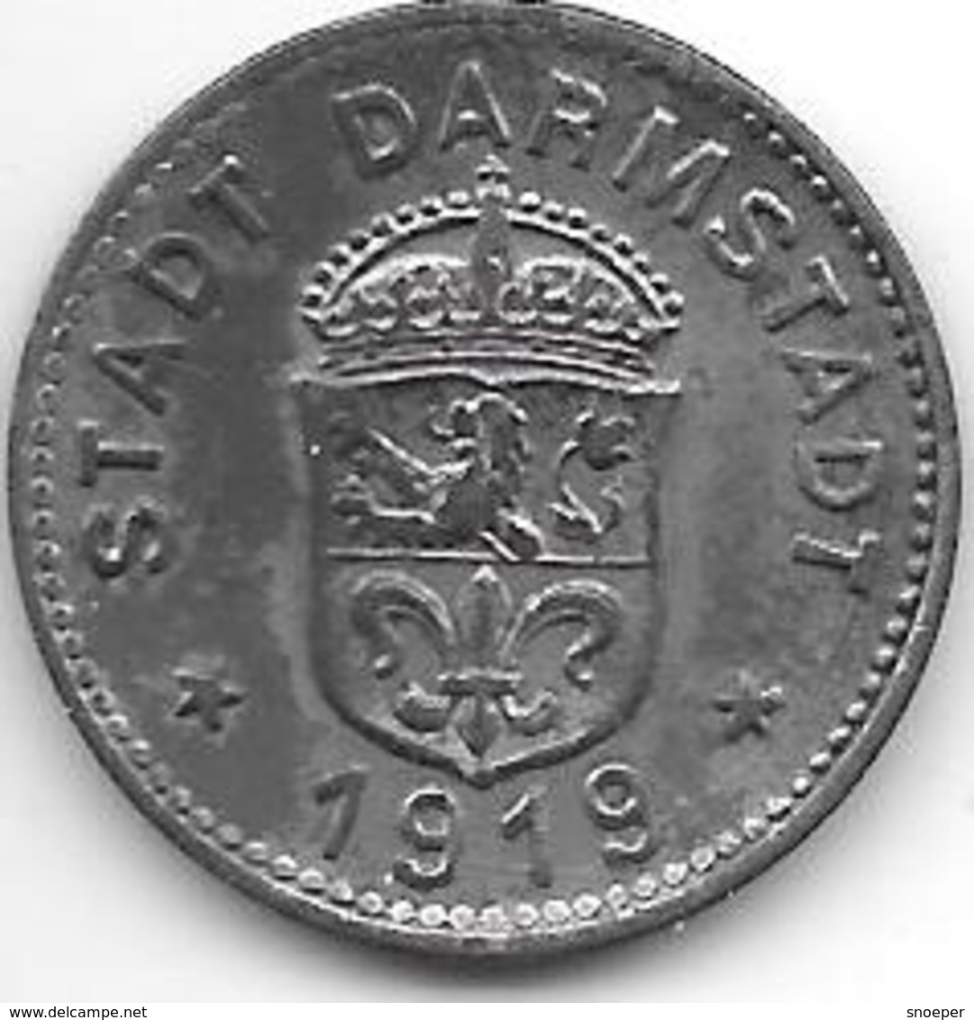 *notgeld Darmstadt 10 Pfennig  1919 Zn  2751.5 / F 88.3b - Autres & Non Classés
