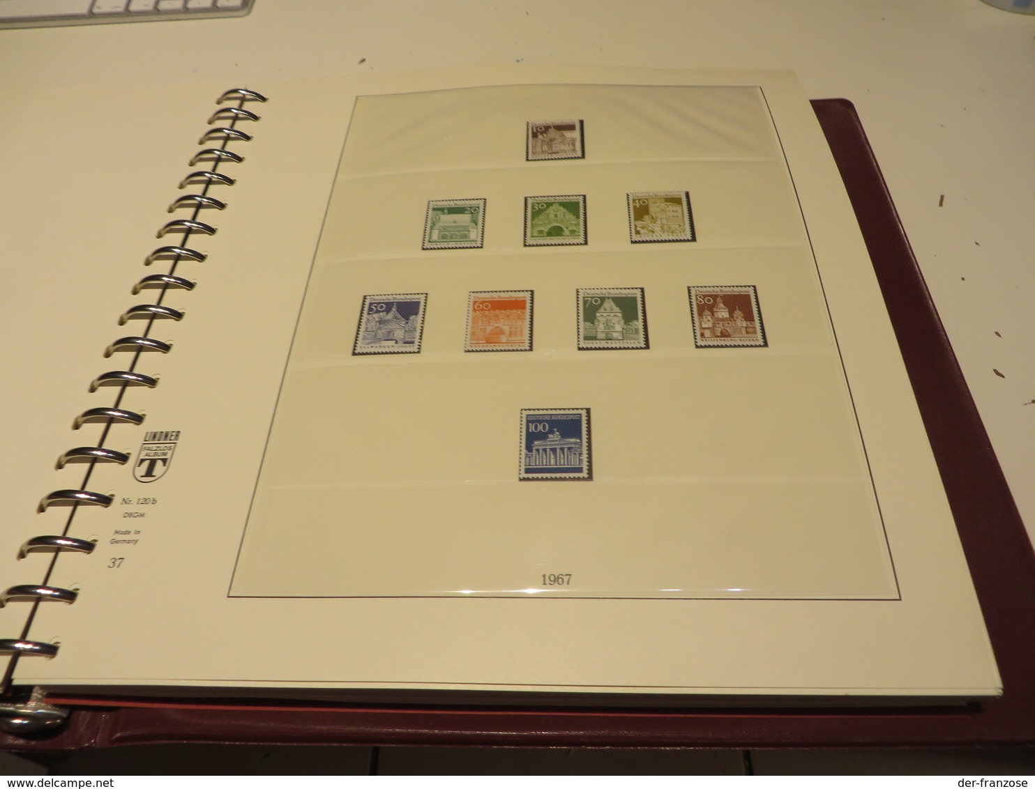 DEUTSCHLAND - BUND  1960 bis 1976  kpl. SLG. mit allen ** / MARKEN auf LINDNER -T- FALZLOS - VORDRUCKTEX  im RINGBINDER