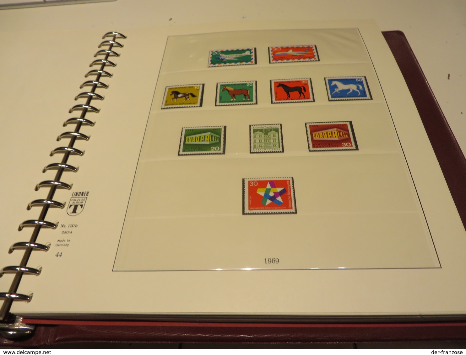 DEUTSCHLAND - BUND  1960 bis 1976  kpl. SLG. mit allen ** / MARKEN auf LINDNER -T- FALZLOS - VORDRUCKTEX  im RINGBINDER