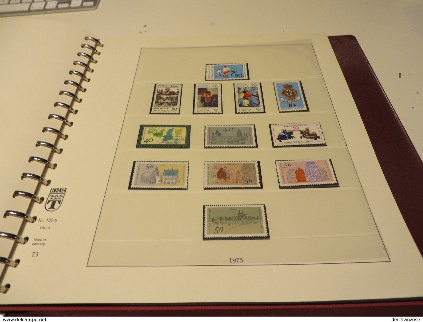 DEUTSCHLAND - BUND  1960 bis 1976  kpl. SLG. mit allen ** / MARKEN auf LINDNER -T- FALZLOS - VORDRUCKTEX  im RINGBINDER