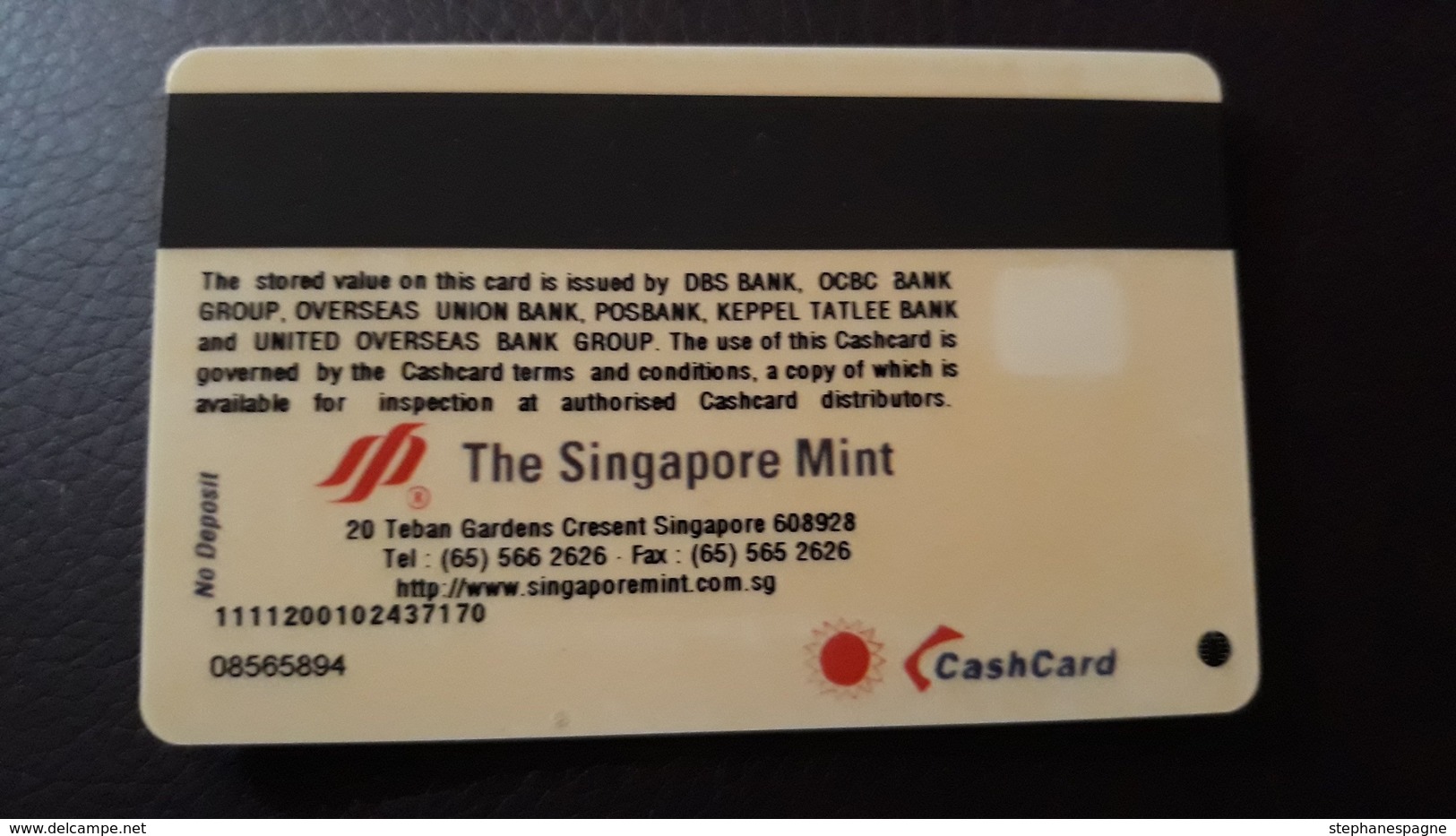 RRR CASH CARD " NTU MILLENNIUM CELEBRATION"  SINGAPORE  GEMPLUS RRR - Singapour