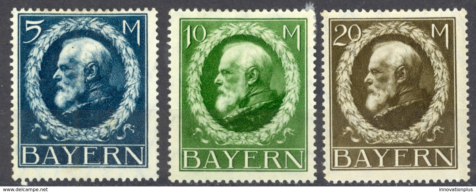 Germany Bavaria Sc# 112-114 MH 1914-1920 5m-10m King Ludwig III - Other & Unclassified