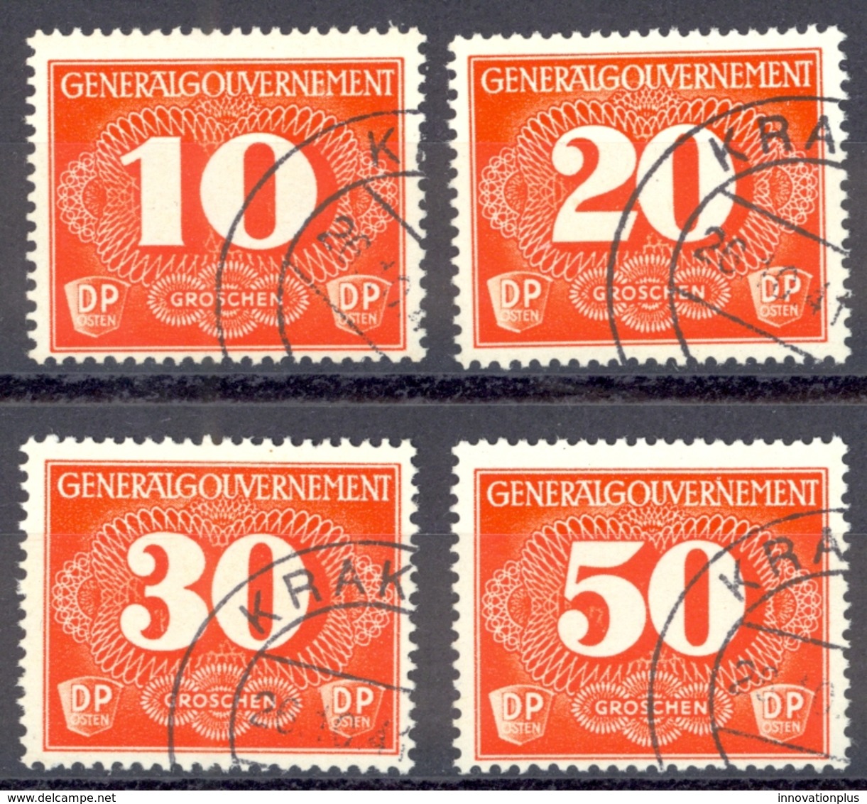 Poland Occupation Sc# NL1-NL4 Used 1940 Rural Delivery - Gouvernement Général