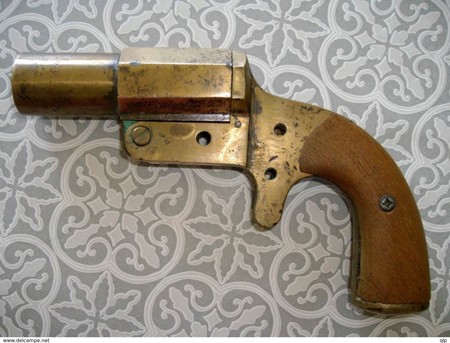 Ancien Pistolet Lance Fusée WW1 Français En Bronze état De Fouilles - 1914-18