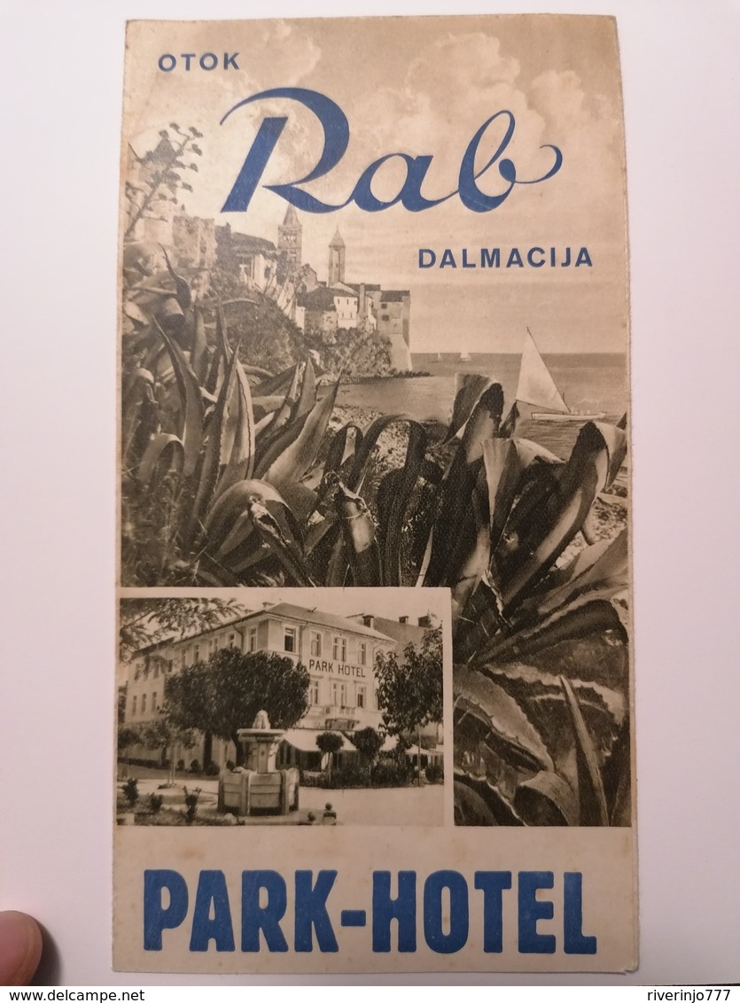 Old Prospekt Guide Depliant Park Hotel - Otok Rab Beautiful Motive Cca 1920./30. Croatia Arbe Quarnero - Tourism Brochures