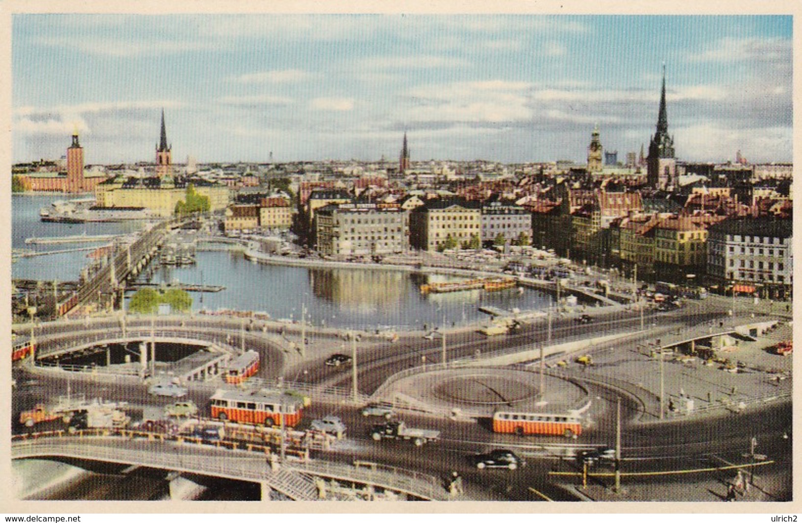 PC Stockholm - View Of The Old Town And The Sluice At Traffic Circus - 1954 (43065) - Schweden