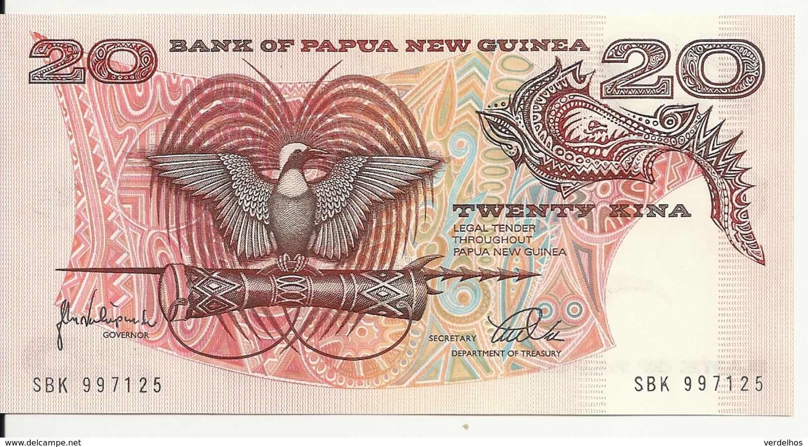 PAPOUASIE NEW GUINEA 20 KINA ND1988 UNC P 10 - Papouasie-Nouvelle-Guinée