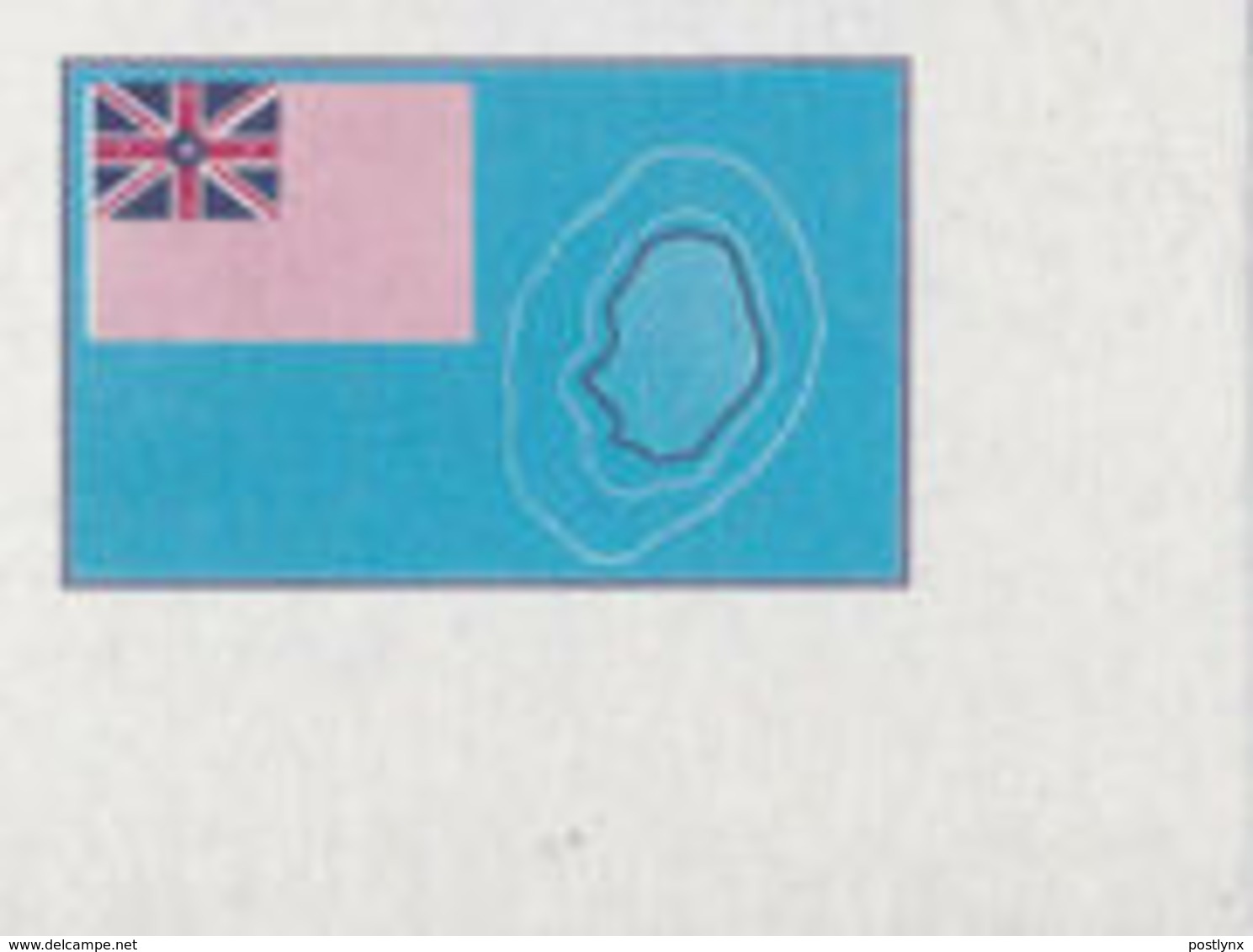 TUVALU 1986 Niue Flag Map Islands 40c CORNER.ERROR:CMY:no Blk. (PROOF) - Isole