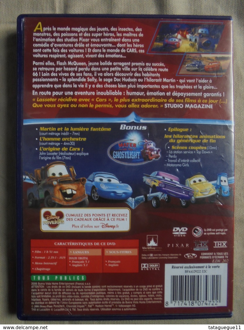 Vintage - DVD CARS Disney PIXAR 2006 - Dessin Animé