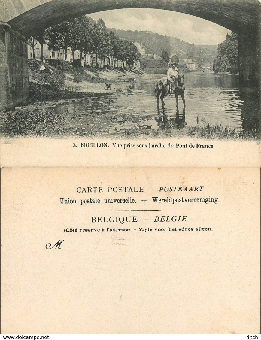 D - [515477]B/TB//-Belgique  - Bouillon, Vue Prise Sous L'arche Du Pont De France - Bouillon