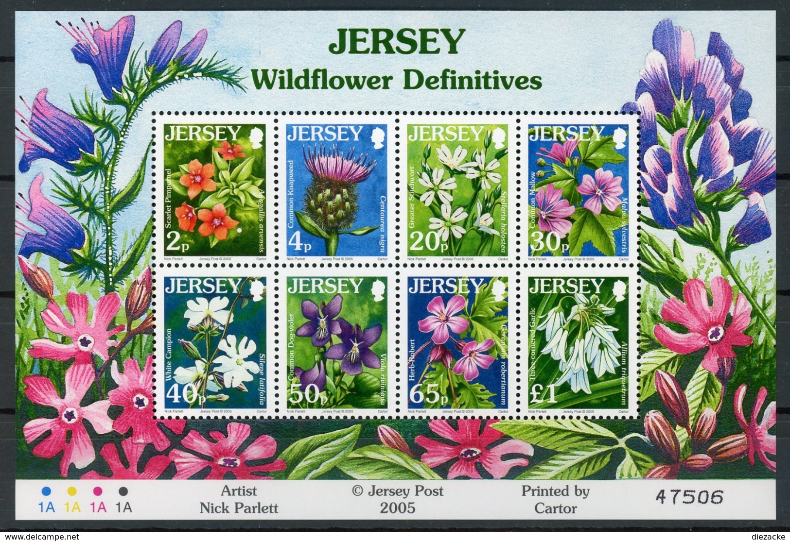 Jersey MiNr. 1187-94 Postfrisch MNH Blumen (Blu445 - Jersey