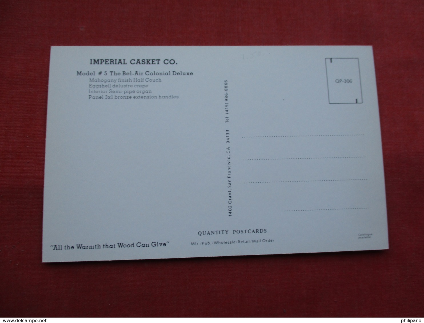 Imperial Casket Co.          Publisher Quantity Postcards         -ref    3572 - Other & Unclassified