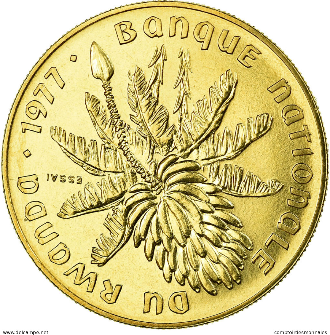 Monnaie, Rwanda, 20 Francs, 1977, Paris, ESSAI, FDC, Laiton, KM:E6 - Rwanda