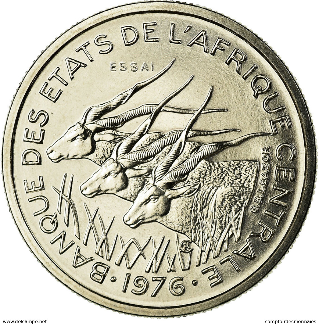 Monnaie, États De L'Afrique Centrale, 50 Francs, 1976, Paris, ESSAI, FDC - Congo (Repubblica Democratica 1964-70)