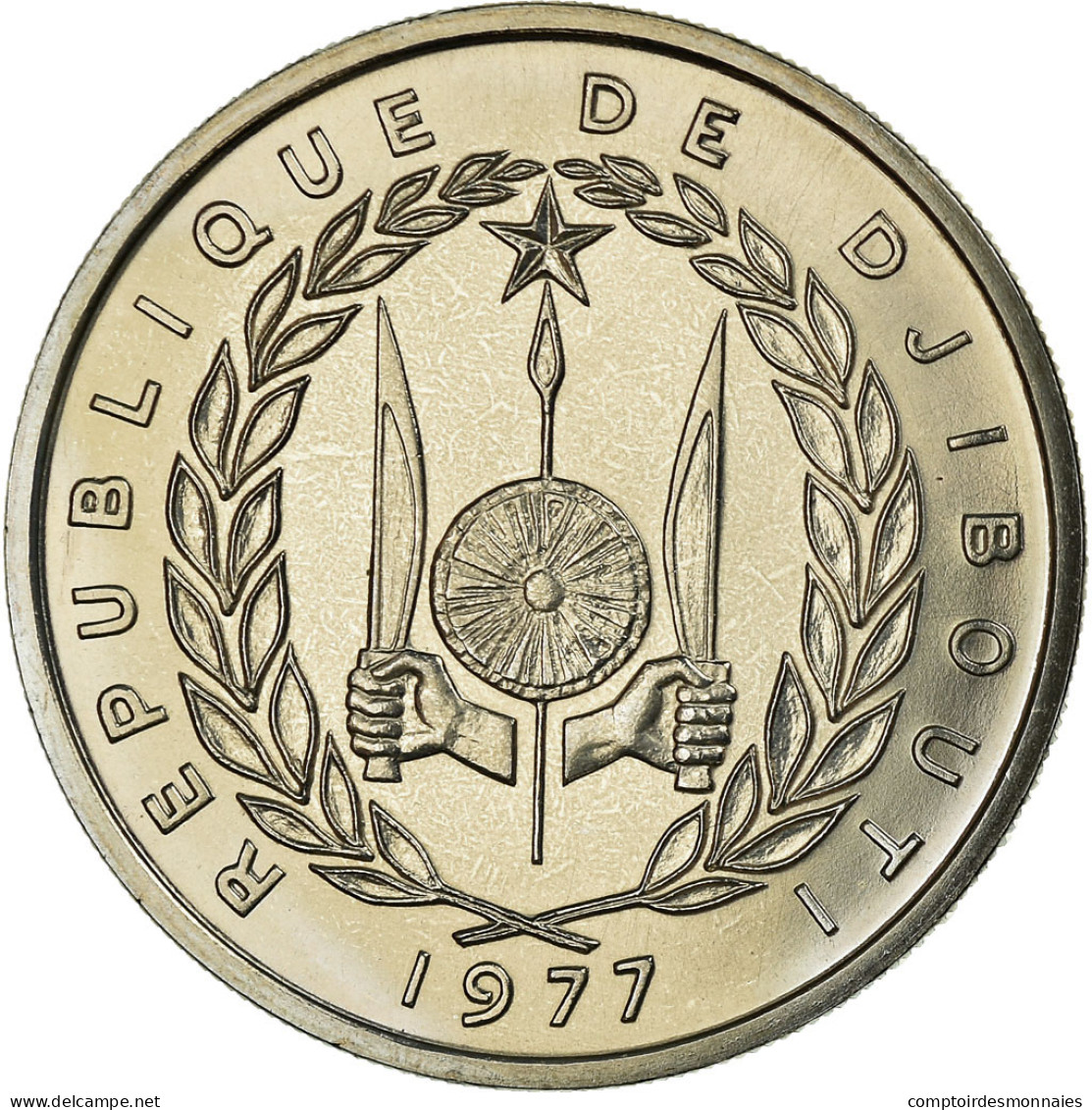 Monnaie, Djibouti, 100 Francs, 1977, SPL, Cupro-nickel, KM:E7 - Dschibuti