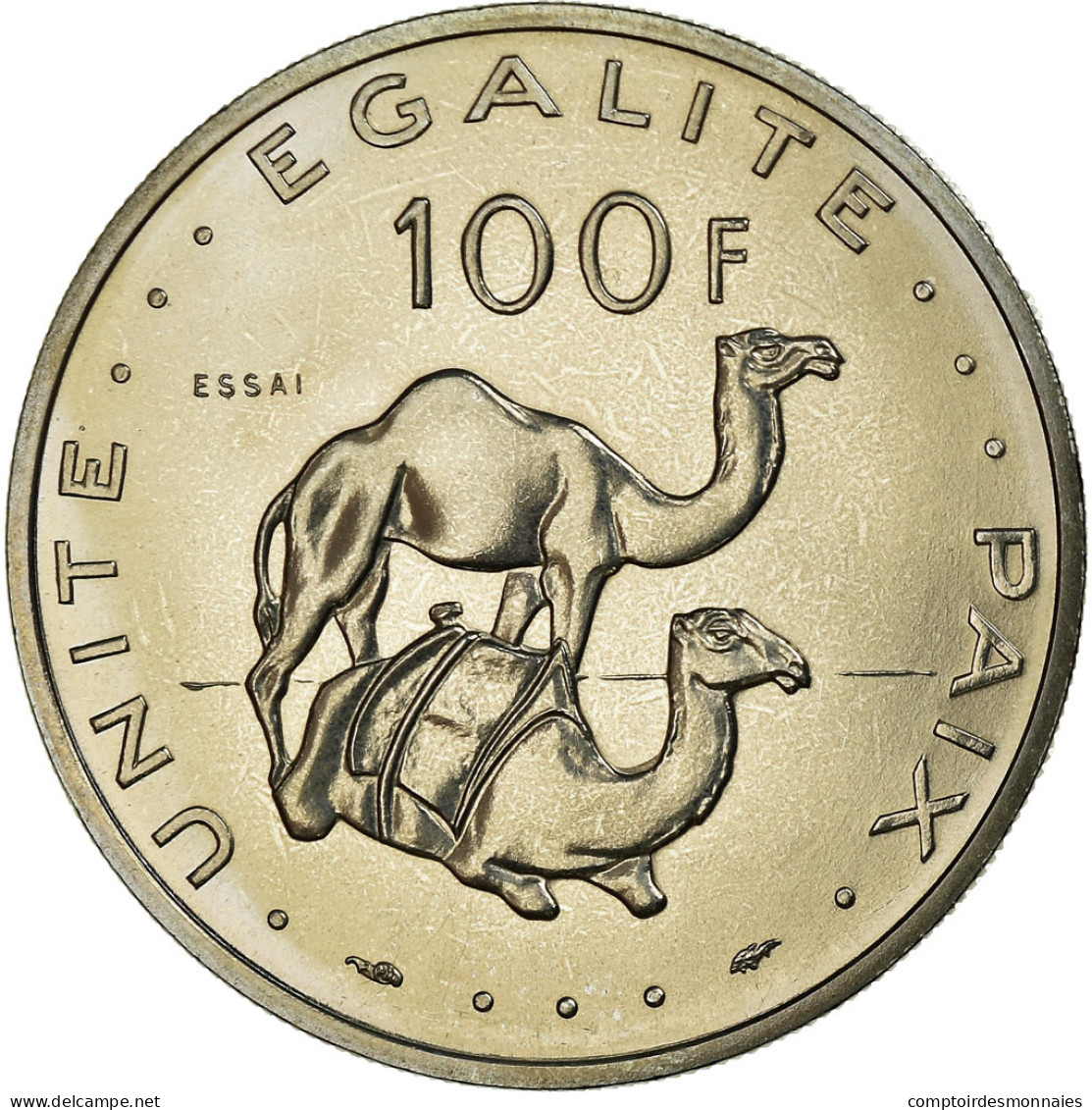 Monnaie, Djibouti, 100 Francs, 1977, SPL, Cupro-nickel, KM:E7 - Djibouti