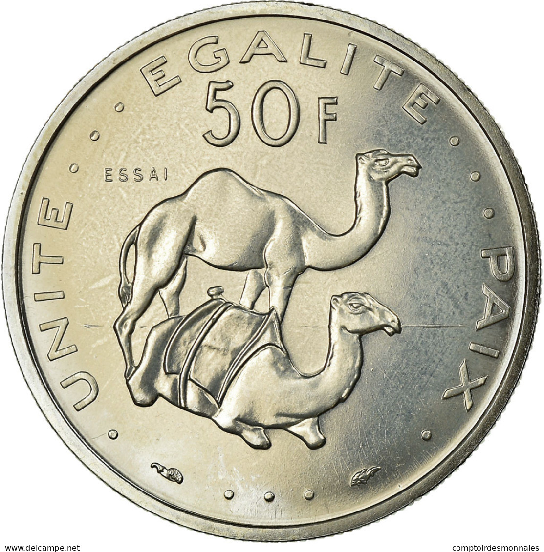 Monnaie, Djibouti, 50 Francs, 1977, ESSAI, SUP+, Cupro-nickel, KM:E6 - Djibouti