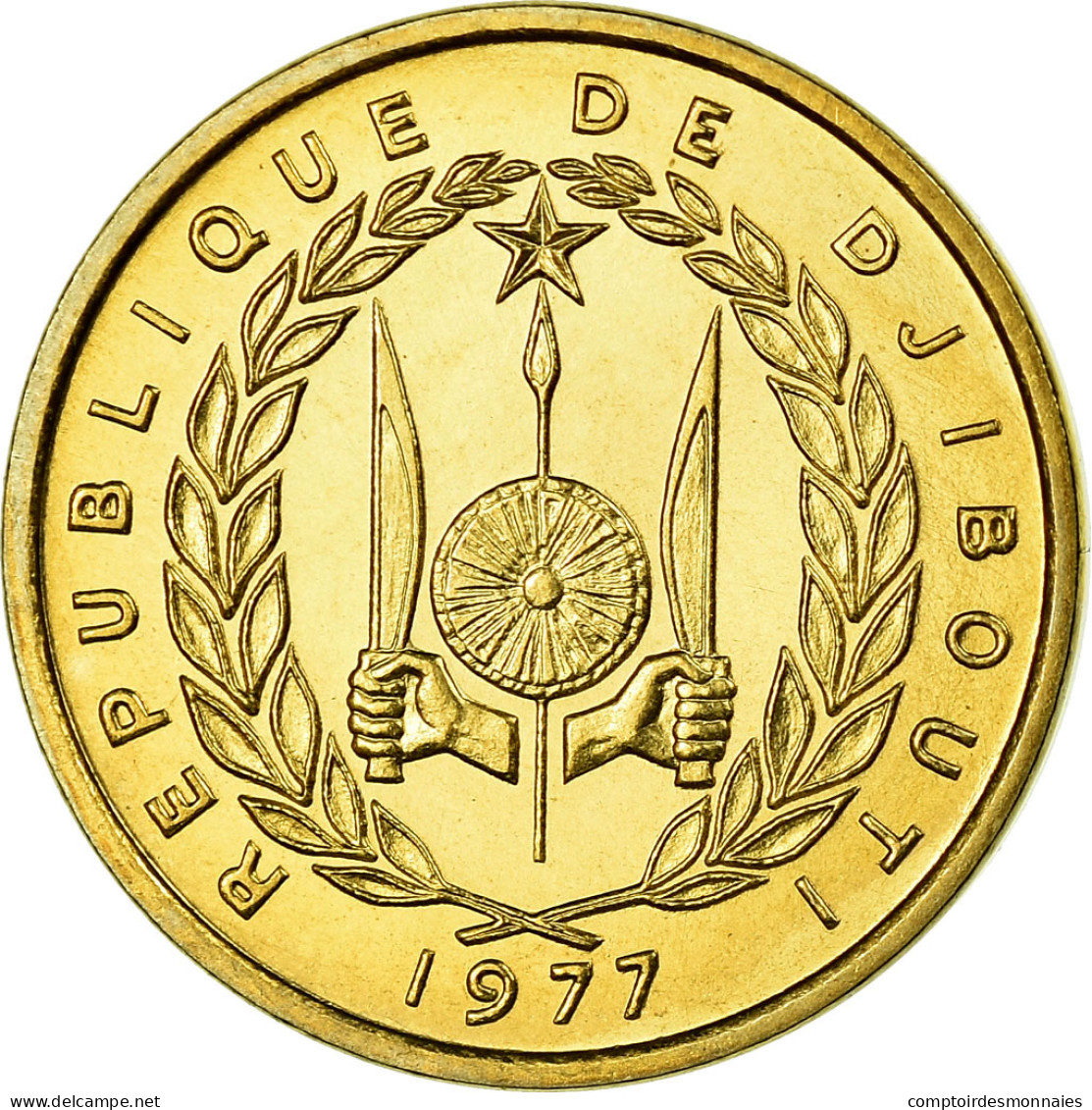 Monnaie, Djibouti, 10 Francs, 1977, ESSAI, SUP+, Bronze-Aluminium, KM:E4 - Gibuti