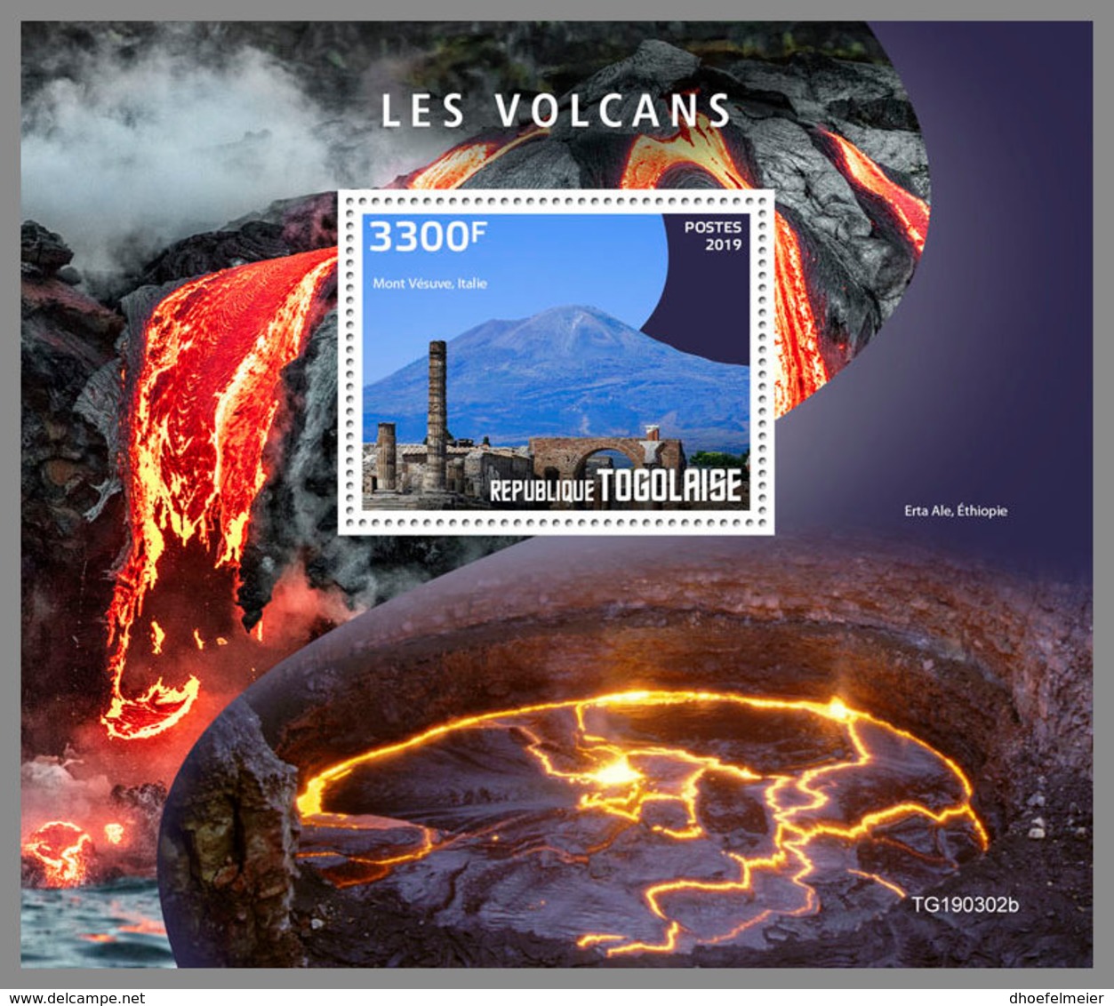 TOGO 2019 MNH Volcanoes Vulkane Volcans S/S - IMPERFORATED - DH1933 - Volcanos