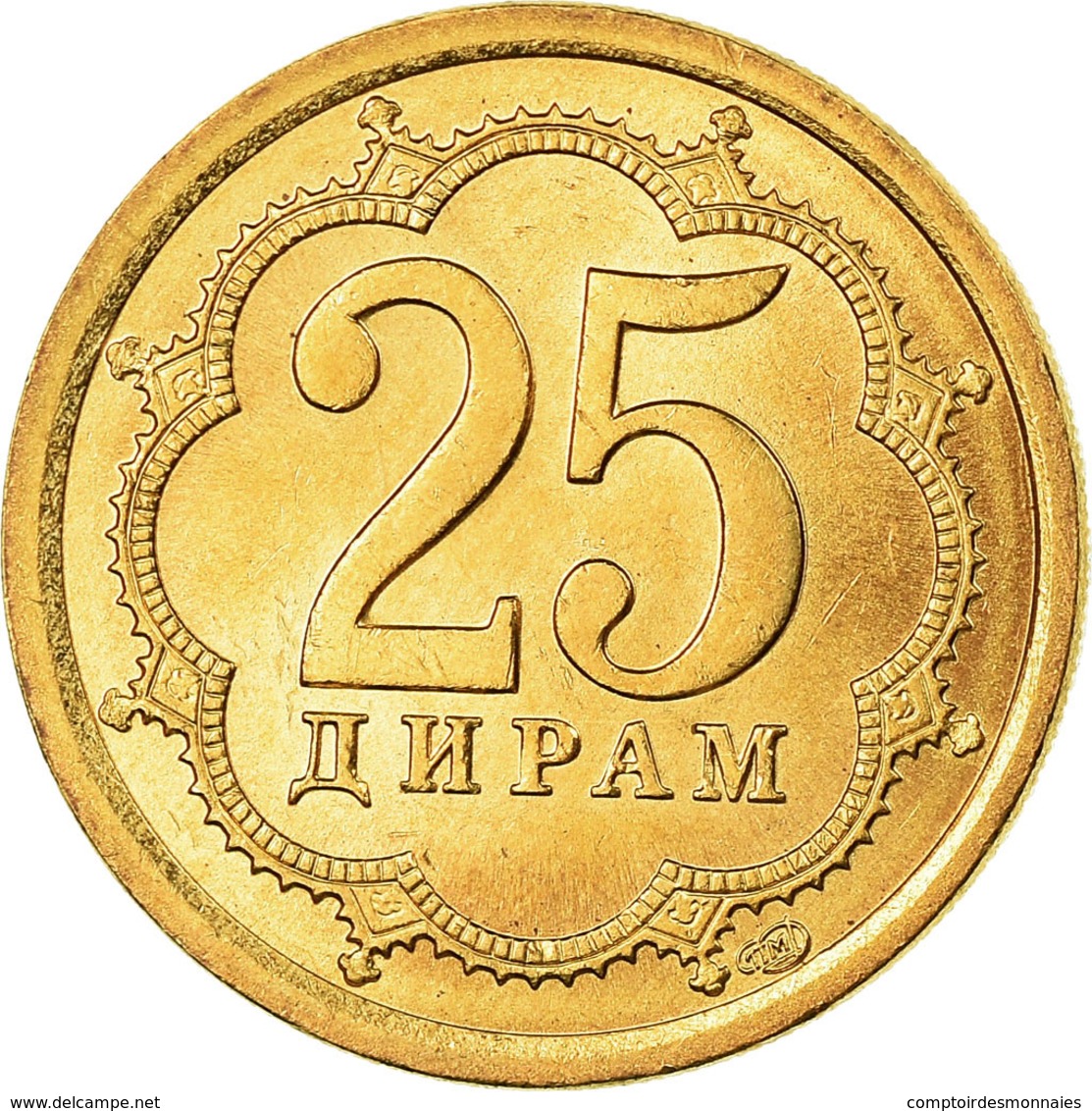 Monnaie, Tajikistan, 25 Drams, 2006, St. Petersburg, SPL, Brass Clad Steel - Tagikistan