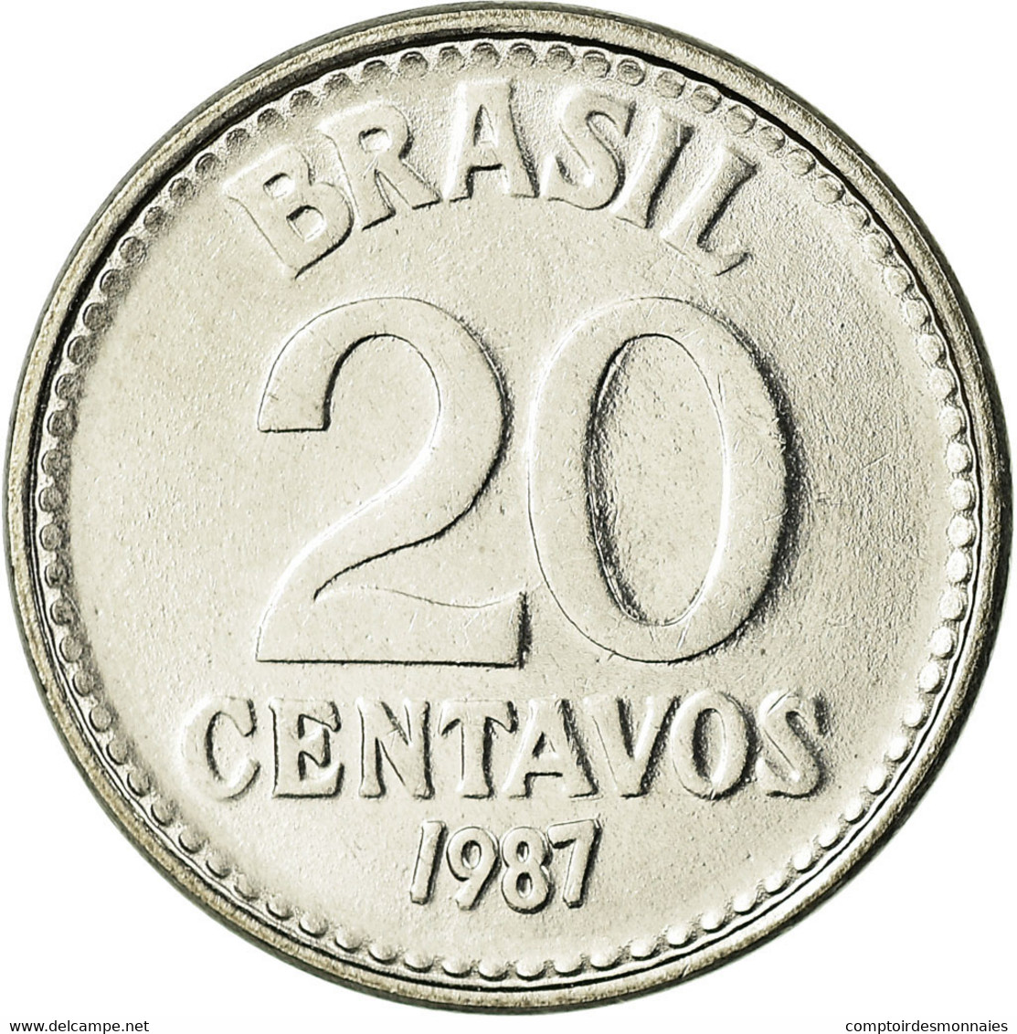 Monnaie, Brésil, 20 Centavos, 1987, SPL, Stainless Steel, KM:603 - Brésil