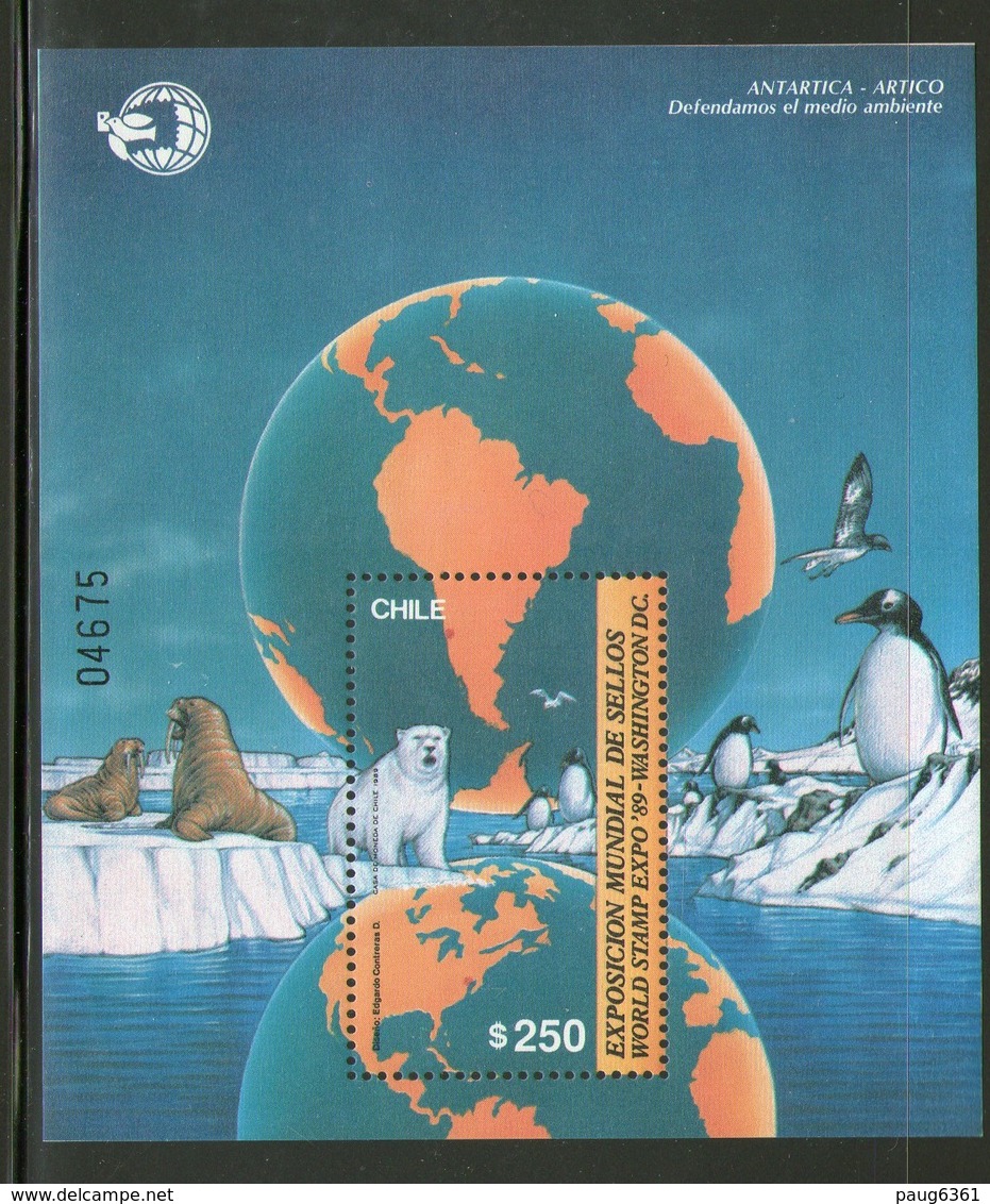 CHILI 1989  FAUNE POLAIRE  YVERT  N°B34  NEUF MNH** - Preserve The Polar Regions And Glaciers