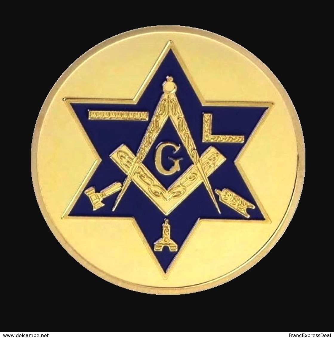 1 Pièce Plaquée OR ( GOLD Plated Coin ) - Franc Maçon Freemason Masonic ( Ref 5 ) - Autres & Non Classés