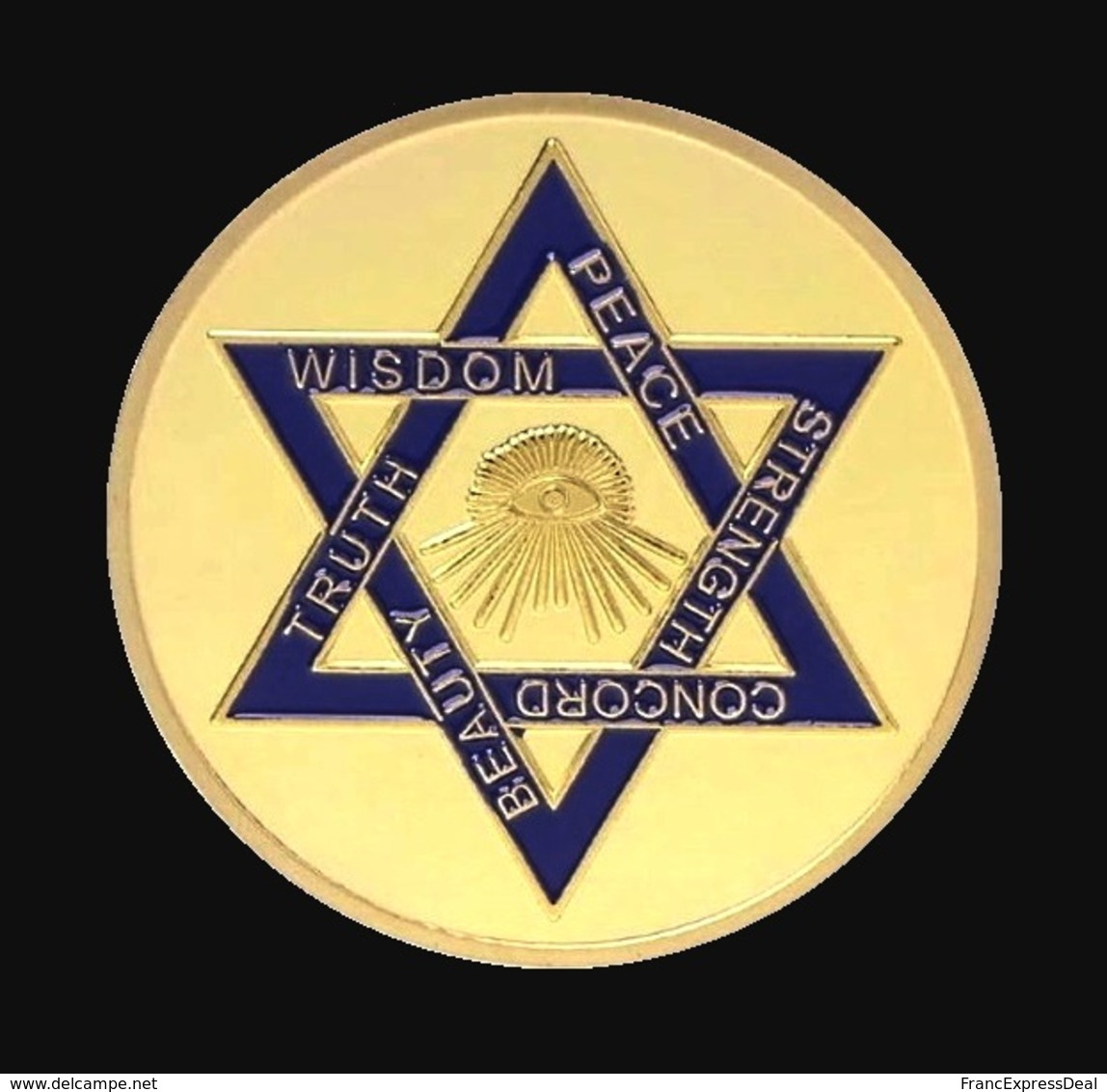 1 Pièce Plaquée OR ( GOLD Plated Coin ) - Franc Maçon Freemason Masonic ( Ref 5 ) - Autres & Non Classés