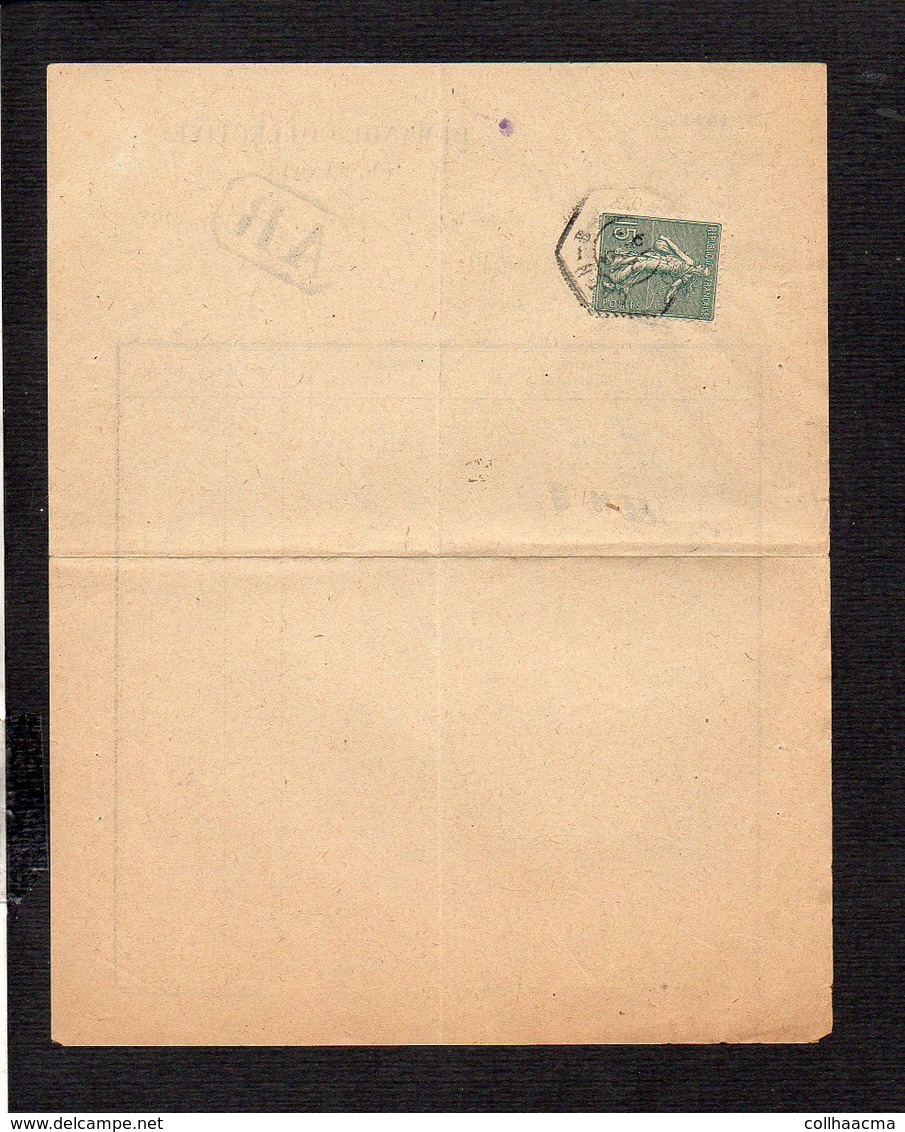 1919 Demande Collective De Mandats / CAD Recette Auxiliaire Urbaine Caen B Sur Semeuse Pour Alençon En A.R. - Handstempel