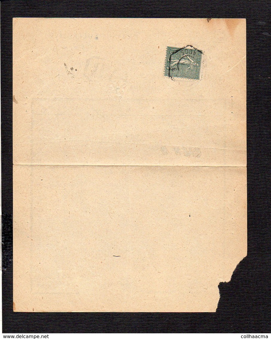 1919 Demande Collective De Mandats / CAD Recette Auxiliaire Urbaine Caen B Sur Semeuse Pour Fleury Sur Orne En A.R. - Handstempel