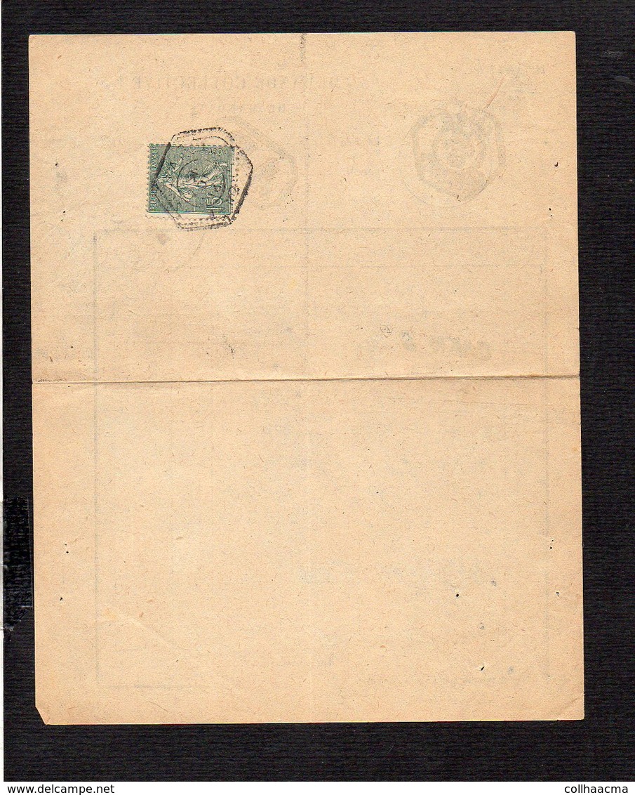 1919 Demande Collective De Mandats / CAD Recette Auxiliaire Urbaine Caen B Sur Semeuse Pour Venoix En A.R. - Handstempel