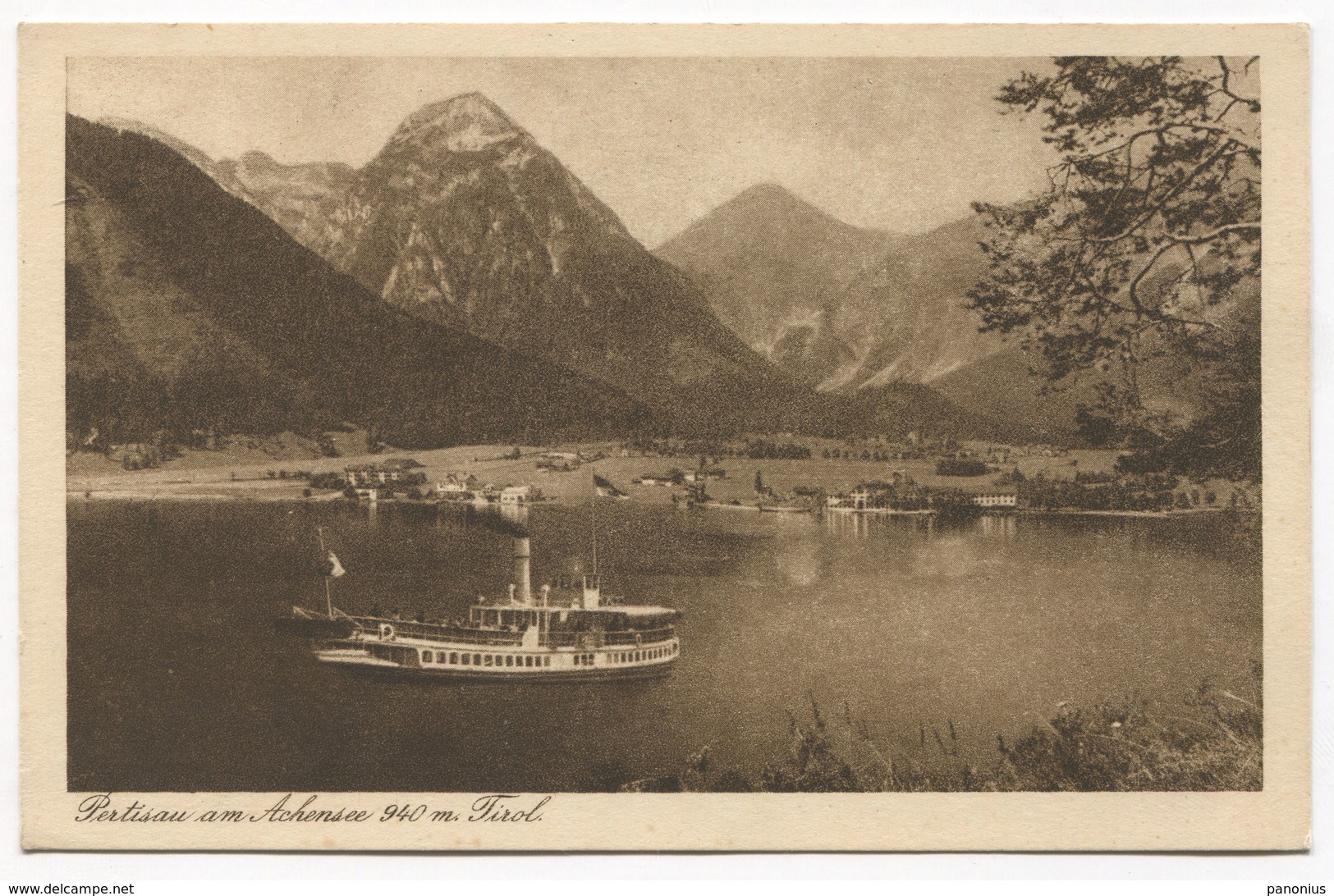 PERTISAU Am ACHENSEE TIROL  AUSTRIA, STEAMER DAMPFER, OLD PC - Pertisau