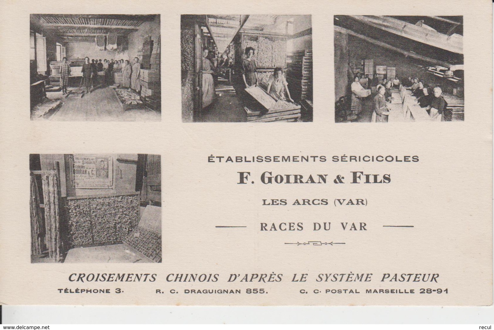 VAR - ETABLISSEMENTS SERICICOLES F.GOIRAN FILS  - LES ARCS  ( - Carte Multi Vues - N'a Pas Circulé ) - Les Arcs