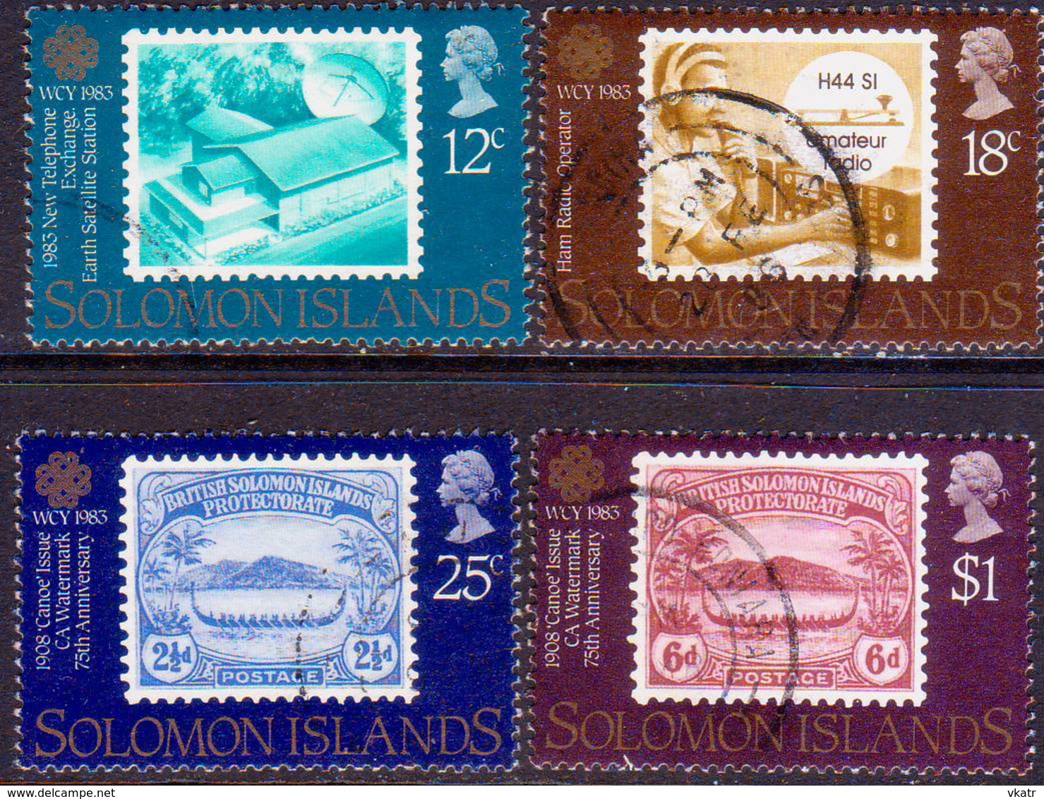 SOLOMON ISLANDS 1983 SG #508-511 Compl.set Used World Communication Year - Solomon Islands (1978-...)