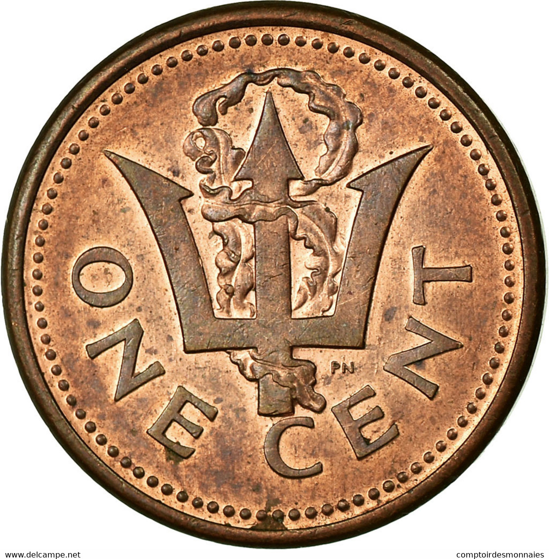 Monnaie, Barbados, Cent, 1991, Franklin Mint, TTB, Bronze, KM:10 - Barbados